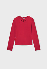 Mayoral Red Long Sleeve Ribbed Shirt