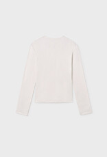 Mayoral Cream Long Sleeve Ribbed Shirt