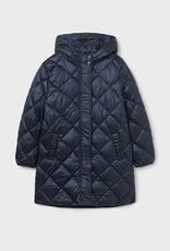 Mayoral Navy Long Tween Girls Coat