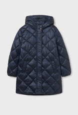 Mayoral Navy Long Tween Girls Coat