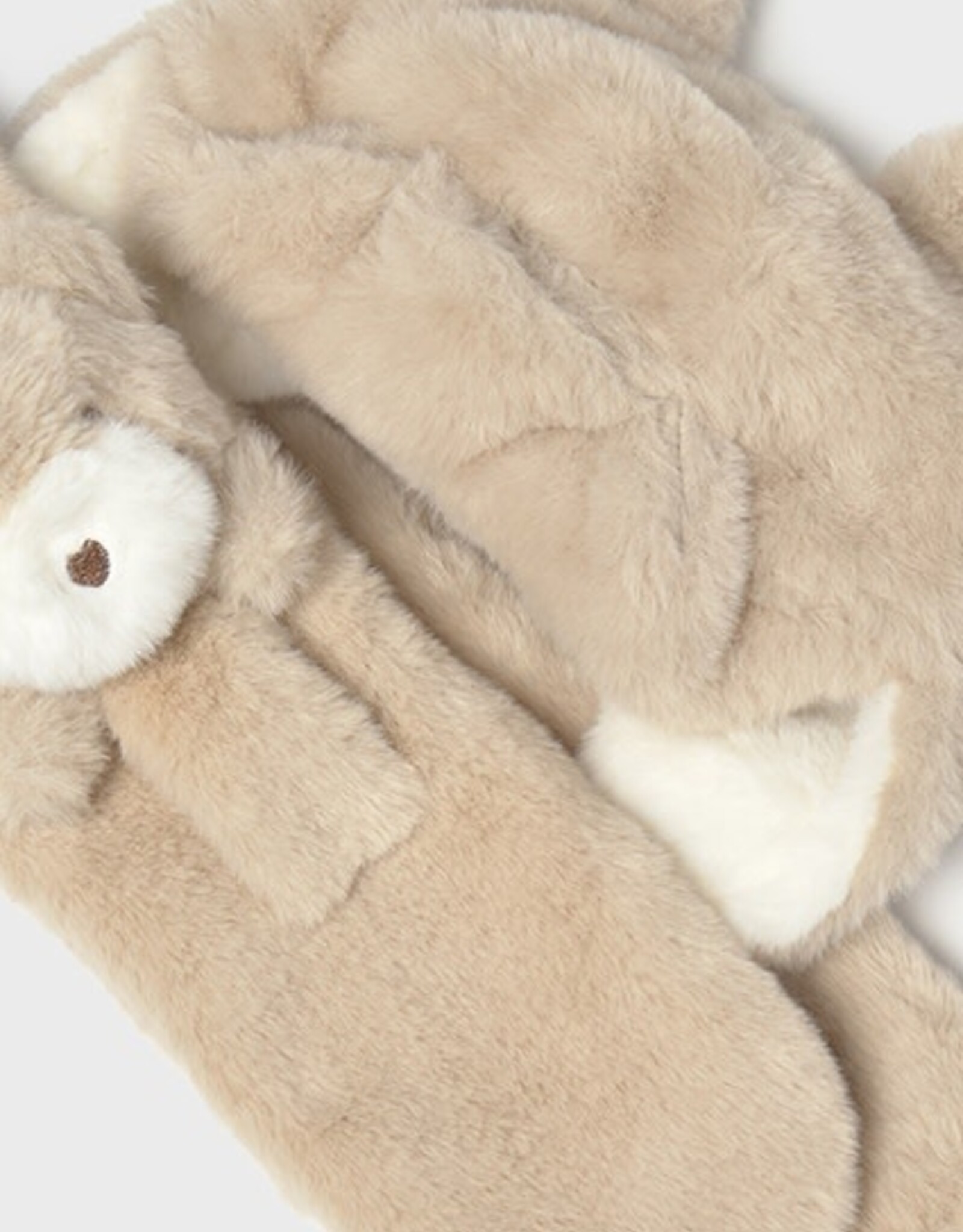 Mayoral Fur hat & scarf set in Sand