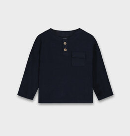 Mayoral Navy Baby Long Sleeve with 2 buttons