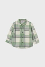 Mayoral Fir Green Baby Plaid Button Up