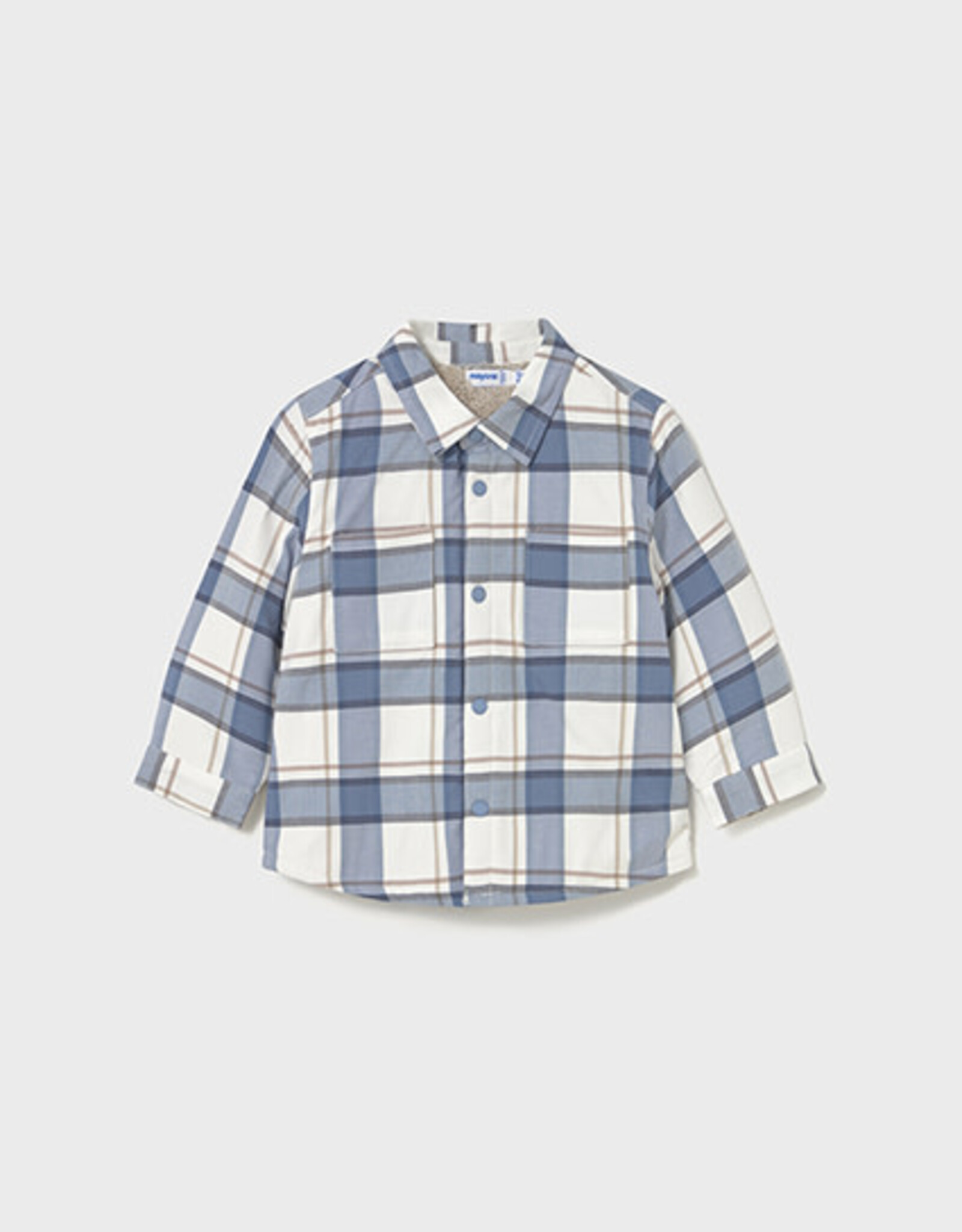Mayoral Iceberg Baby Plaid Button Up