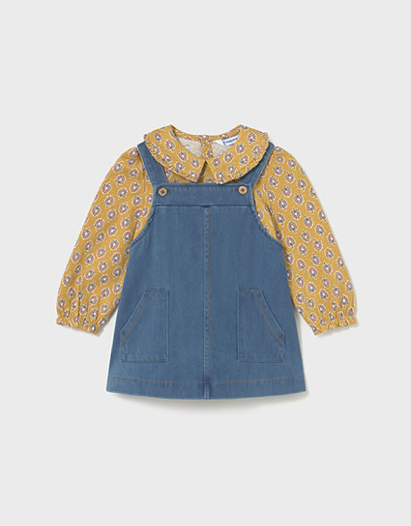 Mayoral Medium Demin Dungaree Skirt Set