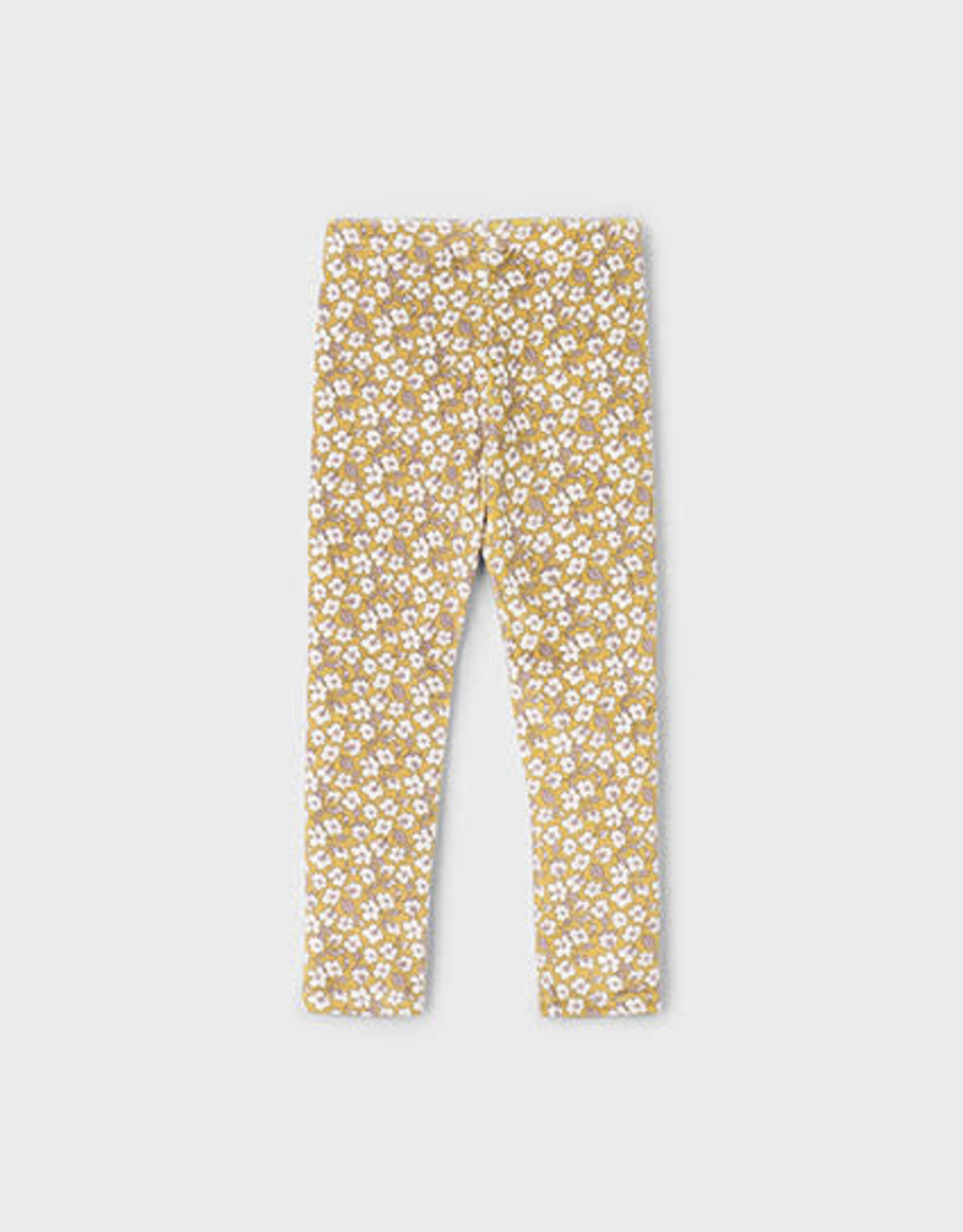 Mayoral Mustard Velvet Floral Leggings