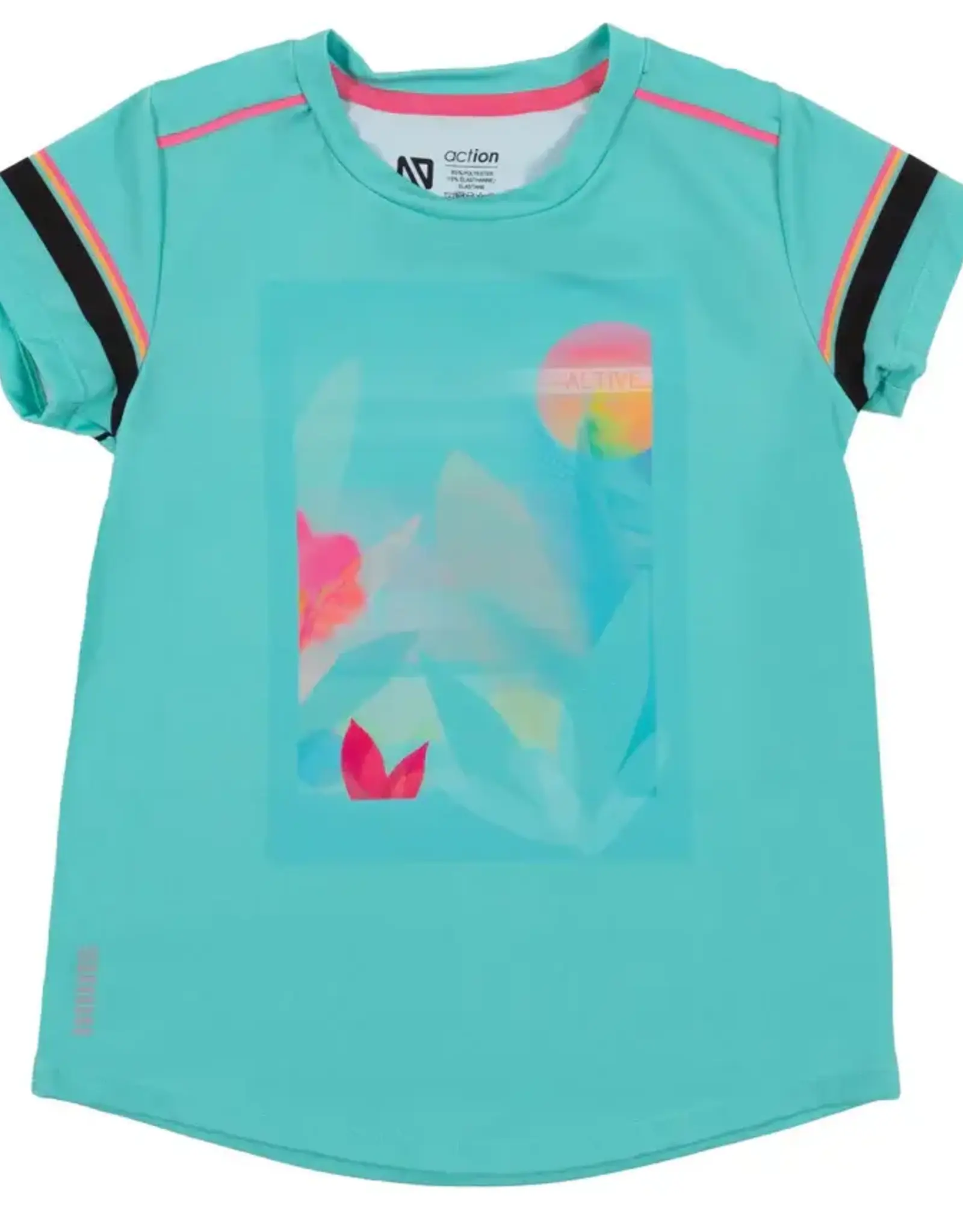 Noruk Mood Active Turquoise Athletic T-Shirt