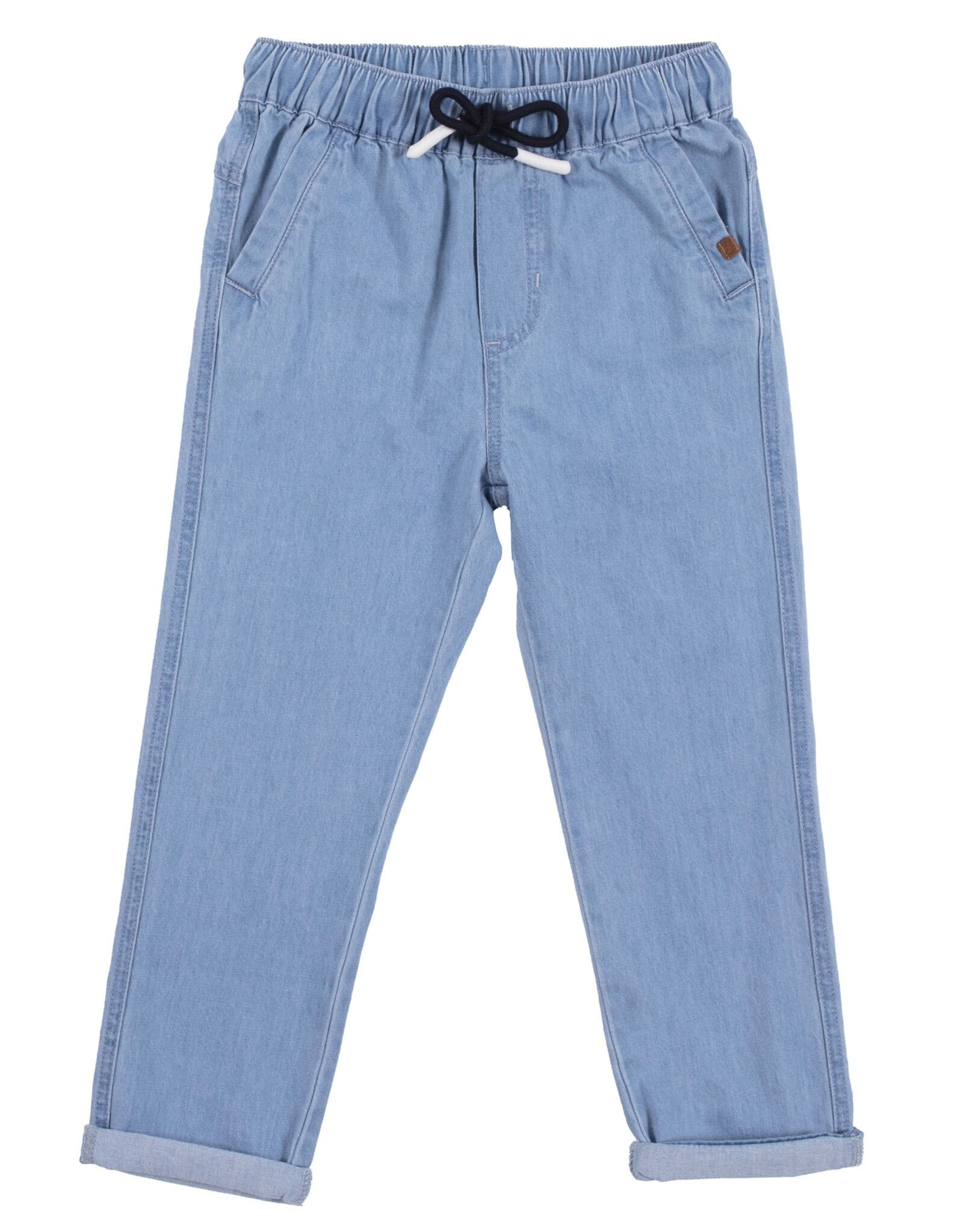 Noruk Light Blue Denim Pant w/Tie Waist