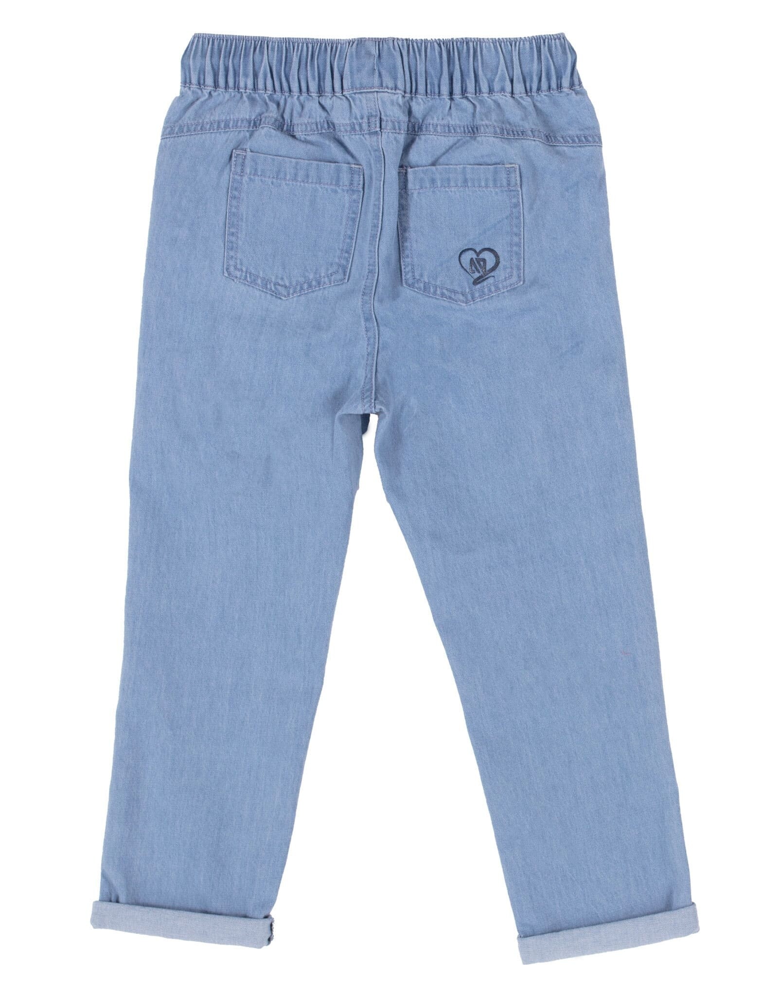 Noruk Light Blue Denim Pant w/Tie Waist