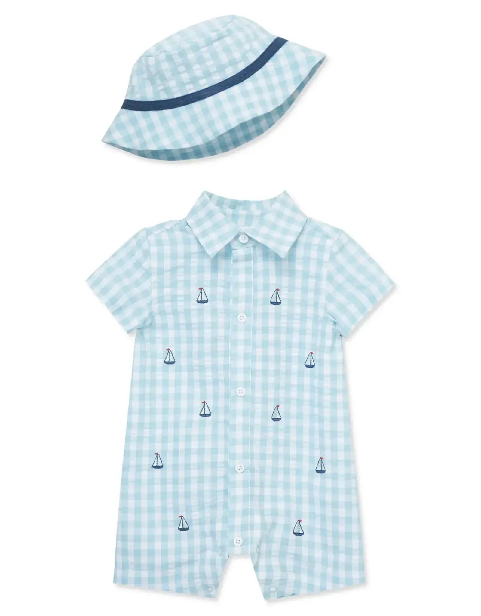 Little Me Sailor Romper & Hat