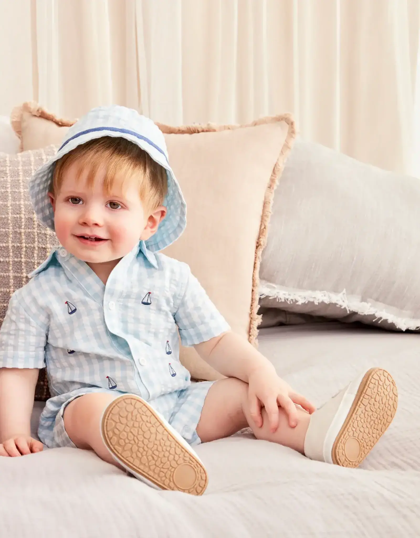 Little Me Sailor Romper & Hat