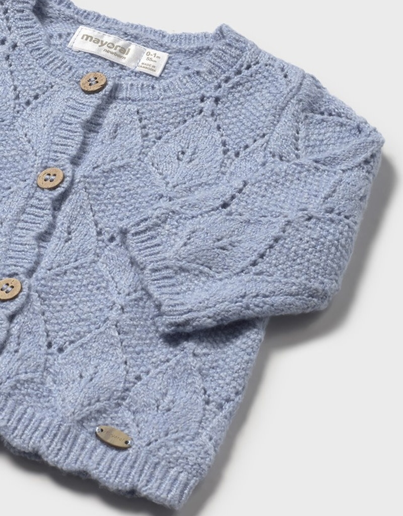 Mayoral Sky Blue Baby Knit Cardigan