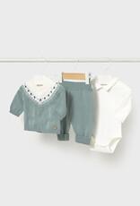 Mayoral Rain Long knit 3-piece trouset set