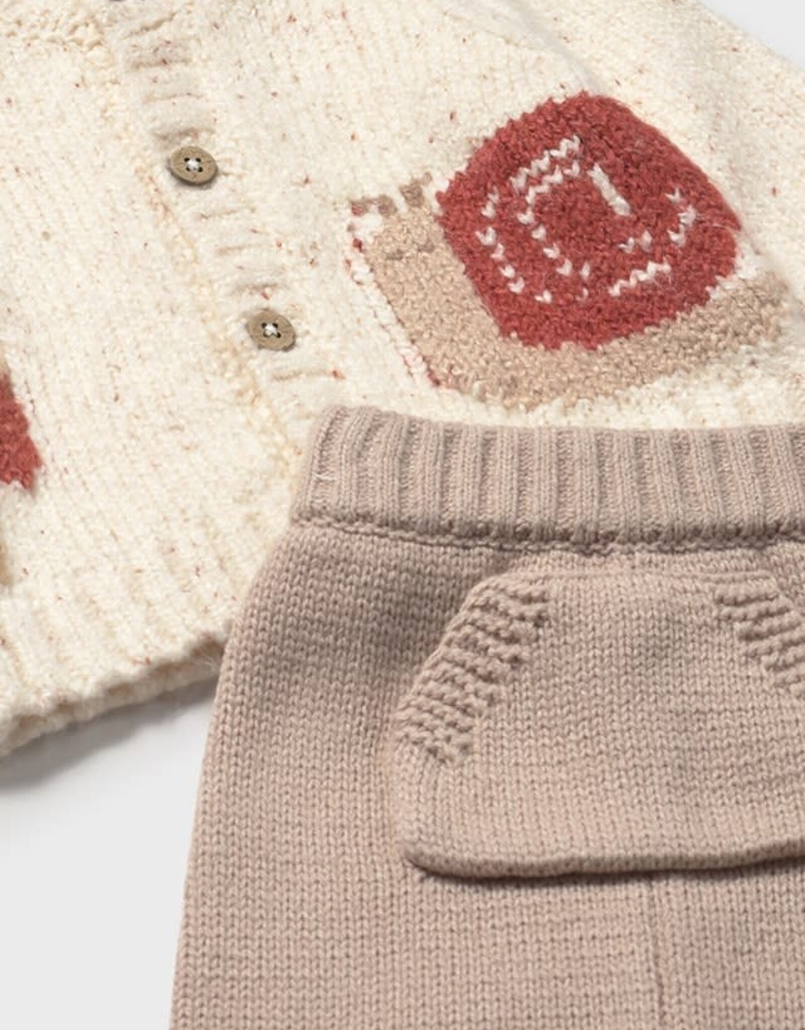 Mayoral Dune Snail Long knit 3-piece trouset set