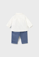 Mayoral Arctic Blue Vest shirt pants set