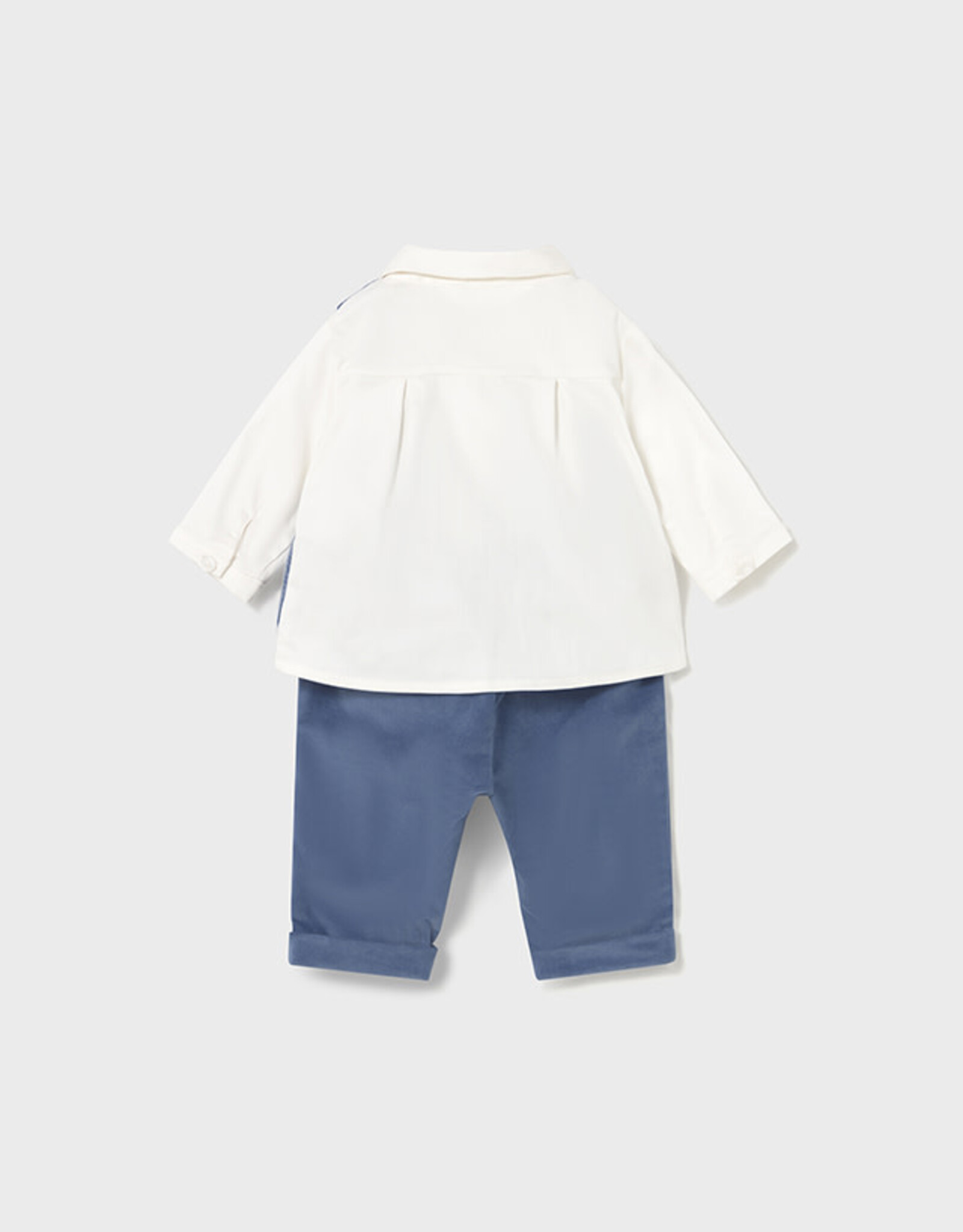 Mayoral Arctic Blue Vest shirt pants set