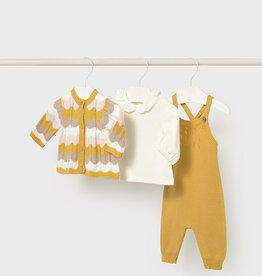 Mayoral Chamomile Knit dungarees set