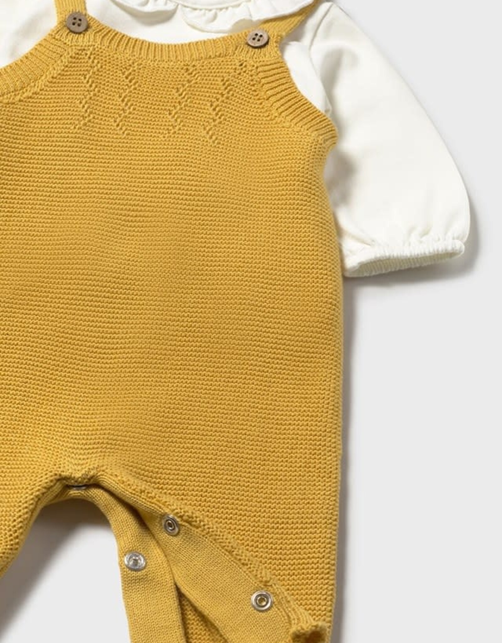 Mayoral Chamomile Knit dungarees set