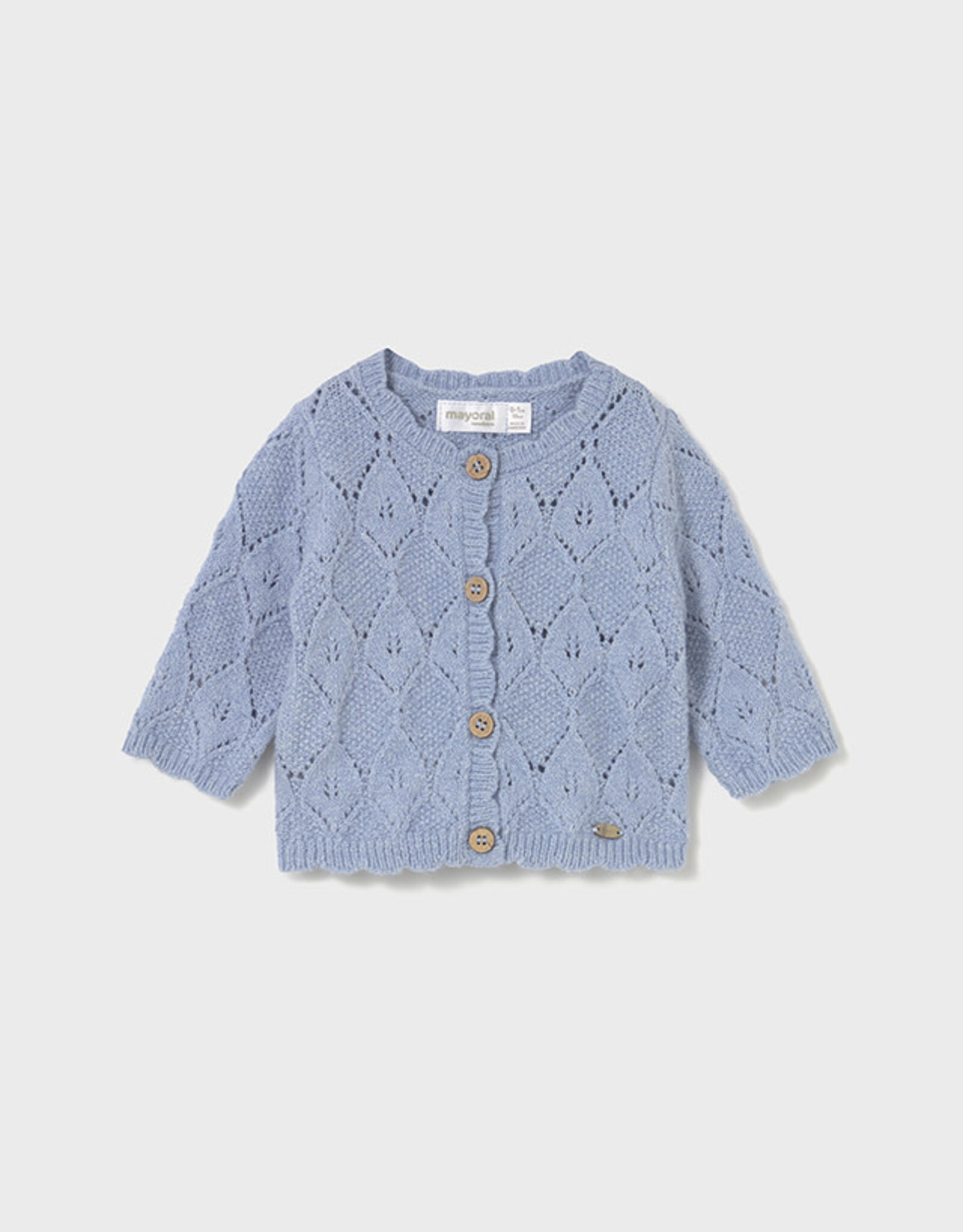 Mayoral Sky Blue Baby Knit Cardigan