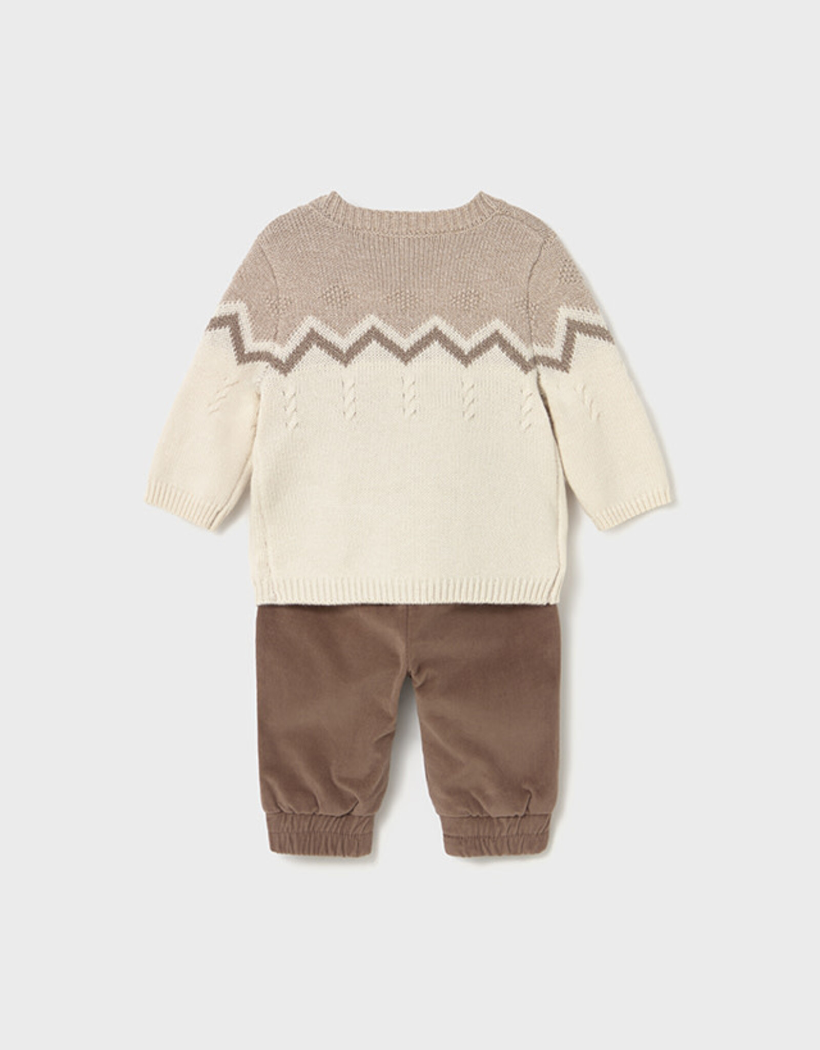 Mayoral Brown Set long trousers with sweater