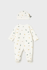 Mayoral Baby Dinos Dungaree and Hat Set