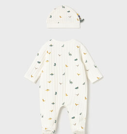 Mayoral Baby Dinos Dungaree and Hat Set