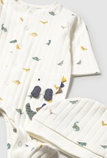 Mayoral Baby Dinos Dungaree and Hat Set
