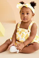 Little Me Sunflower Gauze Short Set & Headband