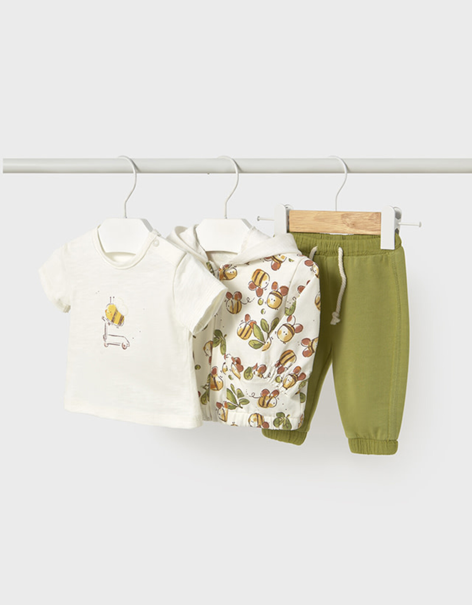Mayoral Olive Bees 3 Pc Tracksuit