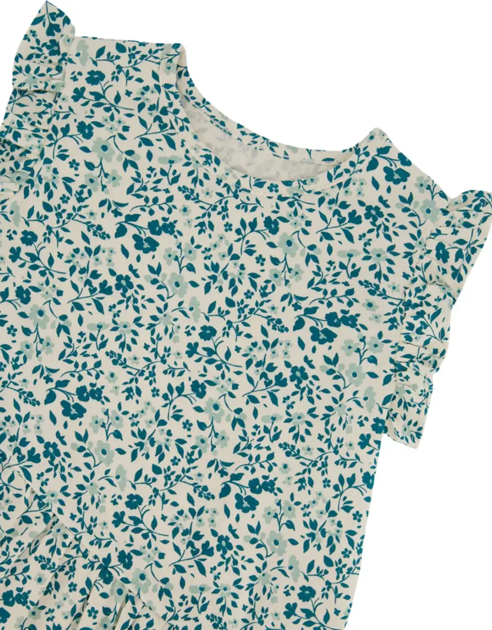 Deux Par Deux Ditsy Blue Organic Top