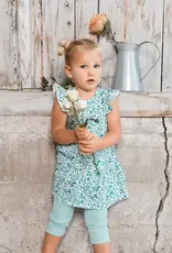 Deux Par Deux Ditsy Blue Organic Dress