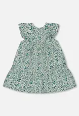 Deux Par Deux Ditsy Blue Organic Dress