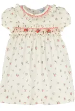Casero Plumetti Floral Smock Dress