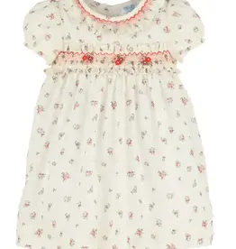 Casero Plumetti Floral Smock Dress