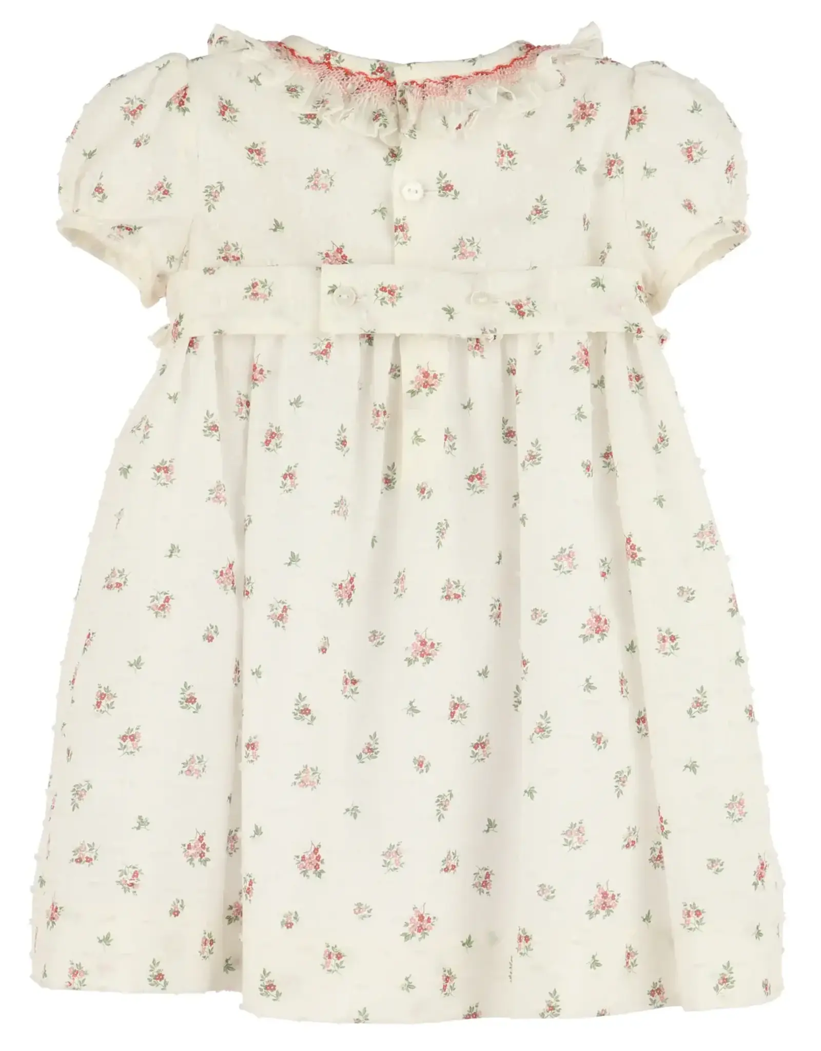Casero Plumetti Floral Smock Dress