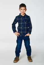 Deux Par Deux Navy Denim French Terry Denim Jogger Pants