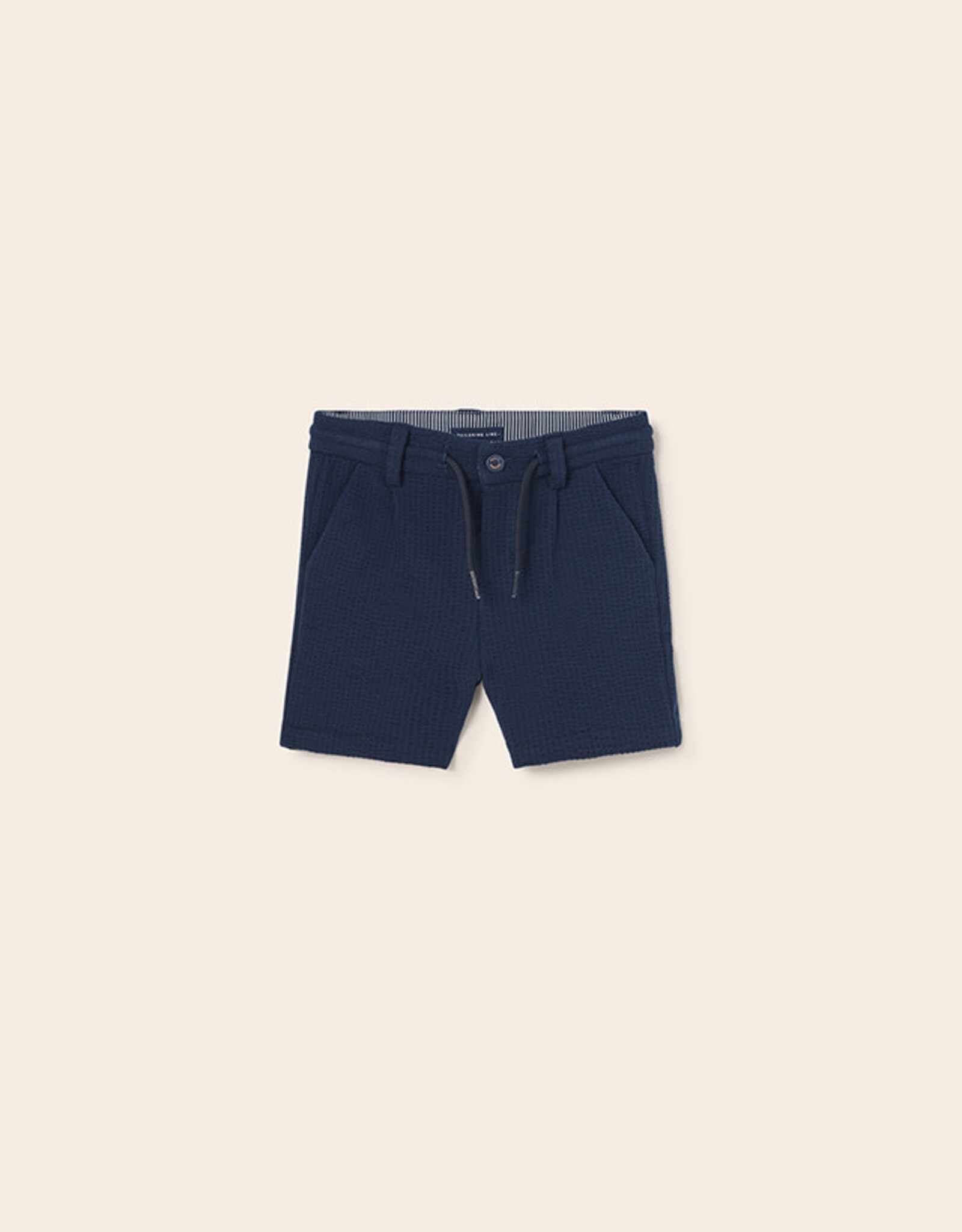 Mayoral Navy Seersucker Shorts