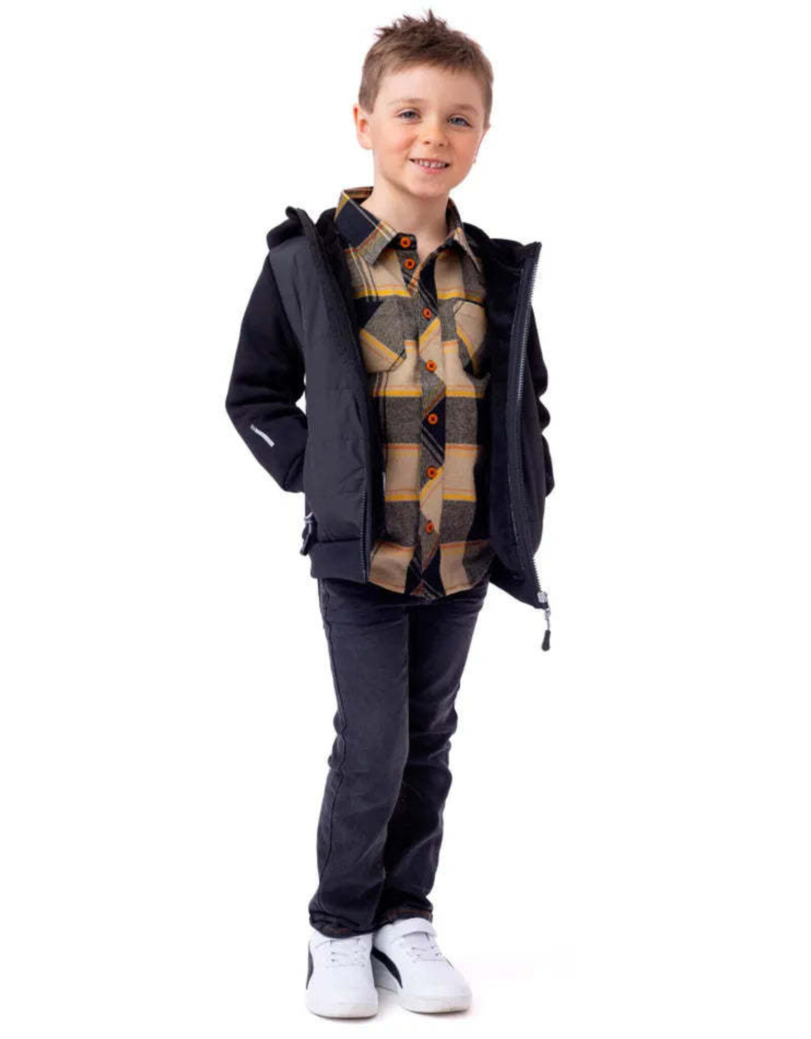 Noruk Noir Quilted Zip Hoodie