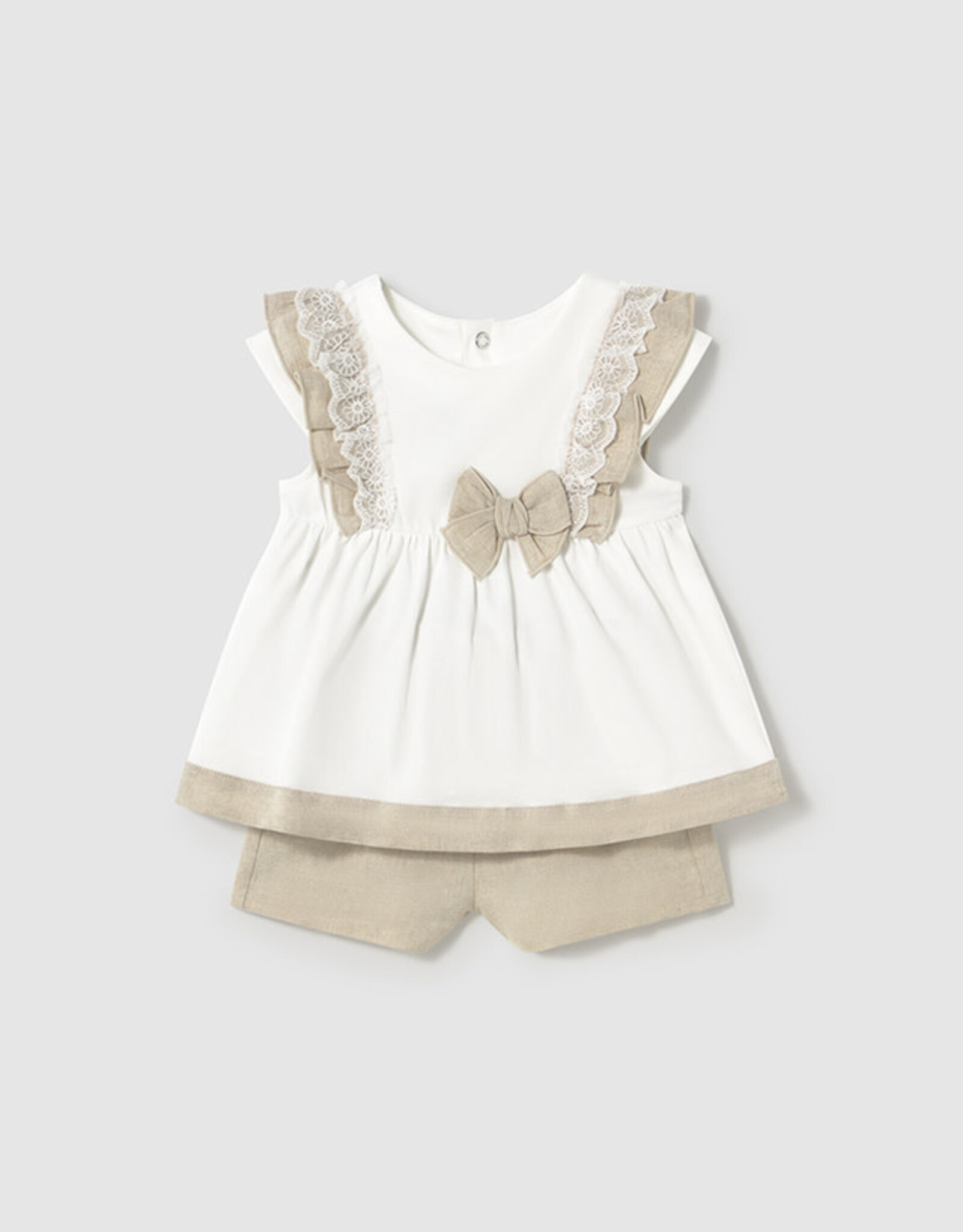 Mayoral Linen Girls Fancy Short Set