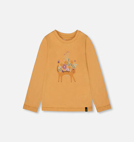 Deux Par Deux Floral Kitten Cotton Shirt