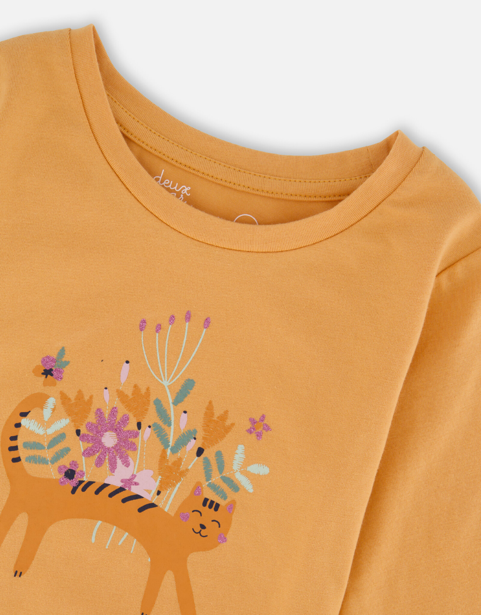 Deux Par Deux Floral Kitten Cotton Shirt