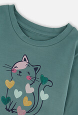 Deux Par Deux Trellis Floral Kitten Cotton Shirt