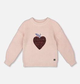 Deux Par Deux Mauve Mom Sweater with Sequens