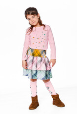 Deux Par Deux Multi Colored Tiered Skirt