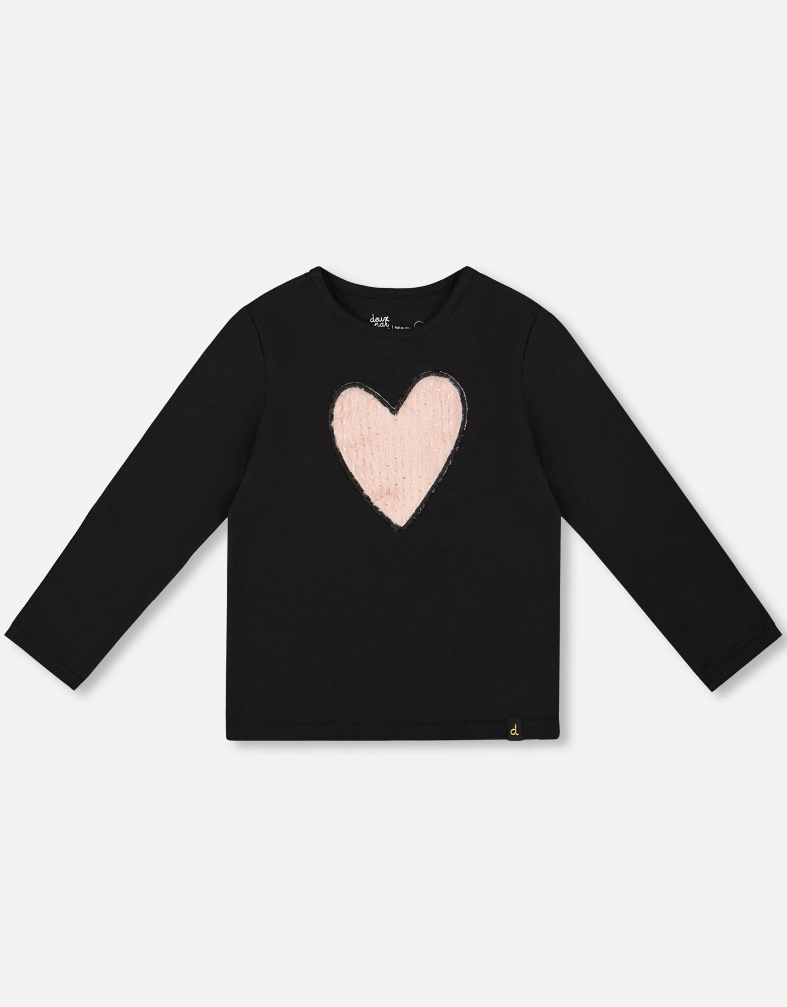 Deux Par Deux Anthracite Heart T-Shirt