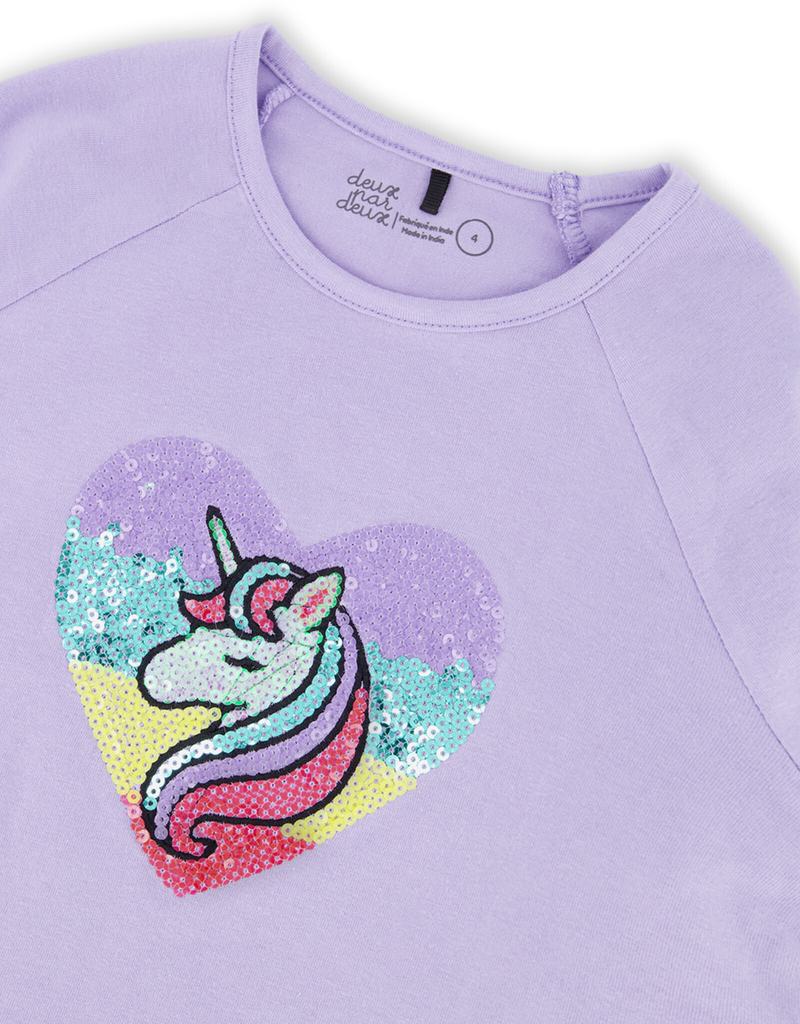 Deux Par Deux Lavender Unicorn Cotton Long Sleeve