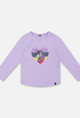 Deux Par Deux Lavender Unicorn Cotton Long Sleeve