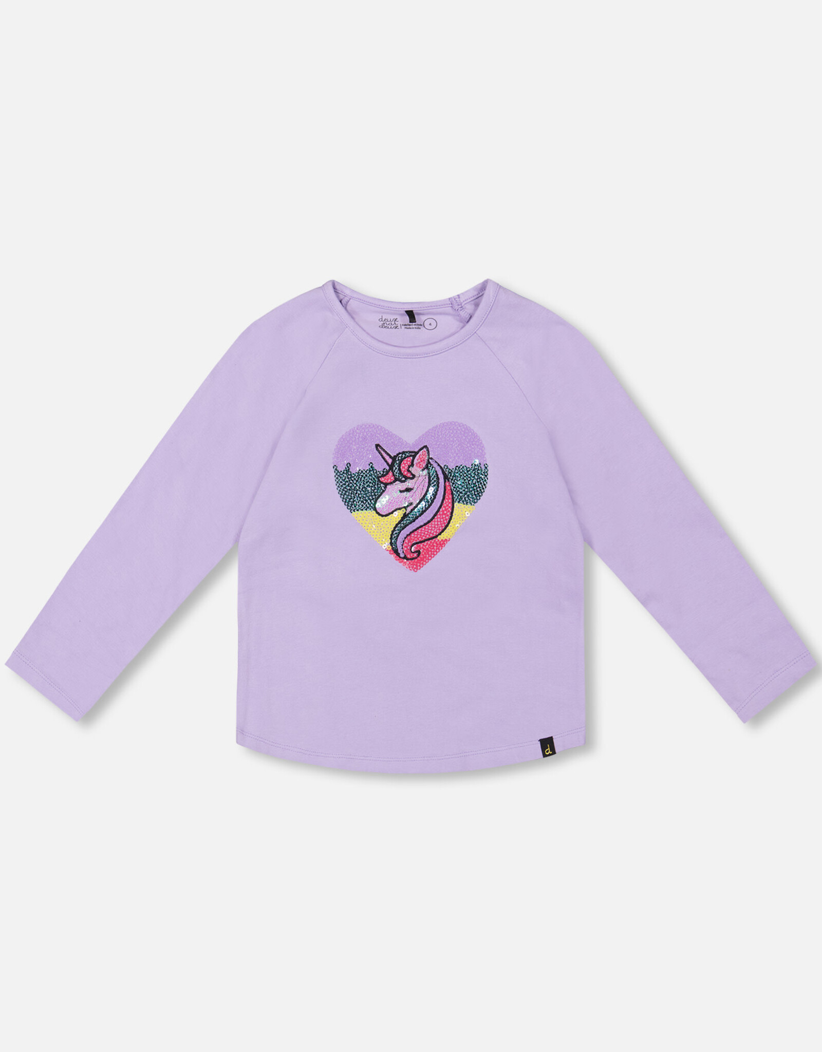 Deux Par Deux Lavender Unicorn Cotton Long Sleeve