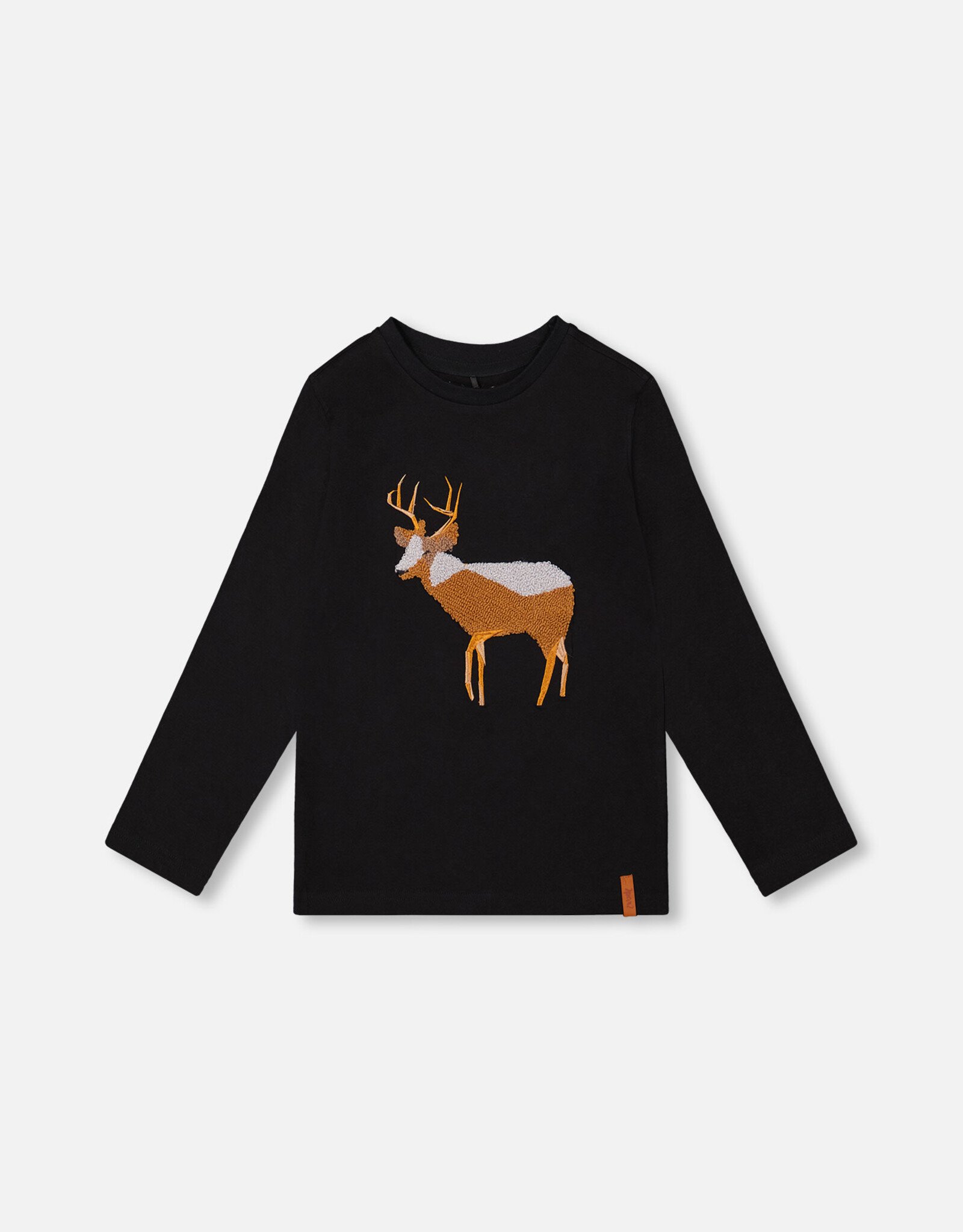 Deux Par Deux Anthracite Deer T-shirt