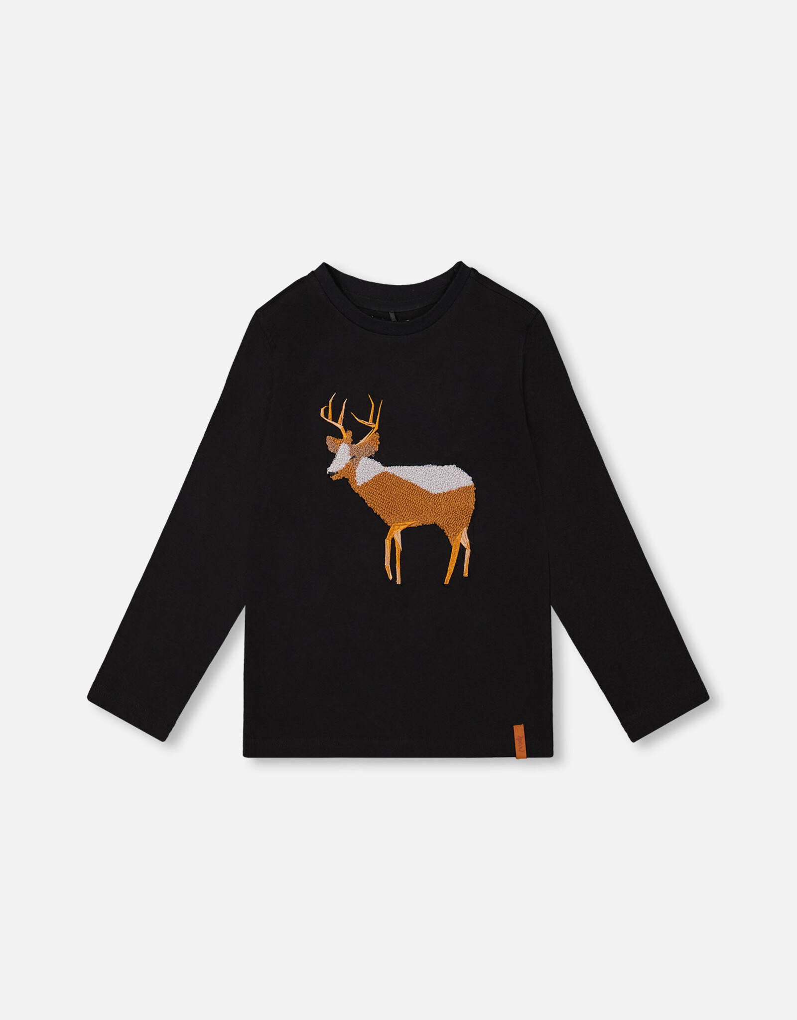 Deux Par Deux Anthracite Deer T-shirt